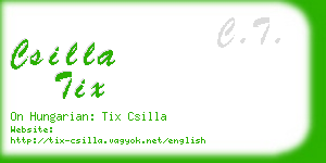 csilla tix business card